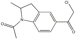 1-(1-acetyl-2-methyl-2,3-dihydro-1H-indol-5-yl)-2-chloroethanone 구조식 이미지