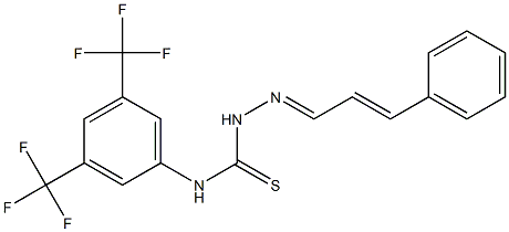 N1-[3,5-di(trifluoromethyl)phenyl]-2-(3-phenylprop-2-enylidene)hydrazine-1- carbothioamide 구조식 이미지