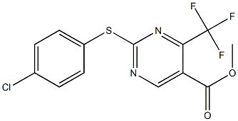 methyl 2-[(4-chlorophenyl)thio]-4-(trifluoromethyl)pyrimidine-5-carboxylate 구조식 이미지