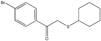 1-(4-bromophenyl)-2-(cyclohexylsulfanyl)-1-ethanone 구조식 이미지