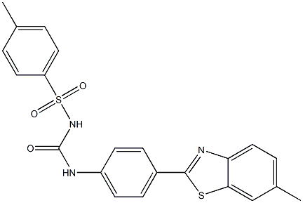 6-methyl-2-{4-[({[(4-methylphenyl)sulfonyl]amino}carbonyl)amino]phenyl}-1,3-benzothiazole Structure