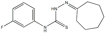 N1-(3-fluorophenyl)-2-cycloheptylidenhydrazine-1-carbothioamide Structure