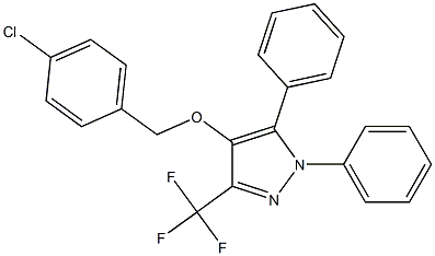 4-[(4-chlorobenzyl)oxy]-1,5-diphenyl-3-(trifluoromethyl)-1H-pyrazole Structure