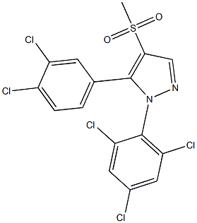 5-(3,4-dichlorophenyl)-4-(methylsulfonyl)-1-(2,4,6-trichlorophenyl)-1H-pyrazole 구조식 이미지