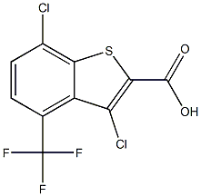 3,7-dichloro-4-(trifluoromethyl)benzo[b]thiophene-2-carboxylic acid 구조식 이미지