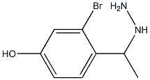 3-bromo-4-(1-hydrazinylethyl)phenol Structure