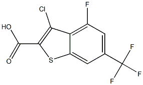 3-chloro-4-fluoro-6-(trifluoromethyl)benzo[b]thiophene-2-carboxylic acid 구조식 이미지