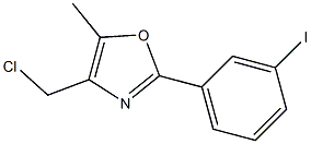 4-(CHLOROMETHYL)-2-(3-IODOPHENYL)-5-METHYLOXAZOLE 구조식 이미지