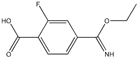 4-(ethoxy(imino)methyl)-2-fluorobenzoic acid 구조식 이미지