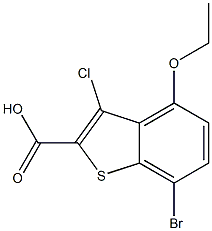 7-bromo-3-chloro-4-ethoxybenzo[b]thiophene-2-carboxylic acid 구조식 이미지