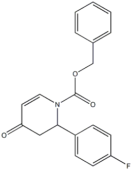 benzyl 2-(4-fluorophenyl)-3,4-dihydro-4-oxopyridine-1(2H)-carboxylate 구조식 이미지