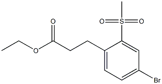 ethyl 3-(4-bromo-2-(methylsulfonyl)phenyl)propanoate Structure