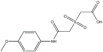 ({2-[(4-methoxyphenyl)amino]-2-oxoethyl}sulfonyl)acetic acid 구조식 이미지