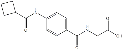 ({4-[(cyclobutylcarbonyl)amino]benzoyl}amino)acetic acid 구조식 이미지