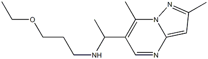 (1-{2,7-dimethylpyrazolo[1,5-a]pyrimidin-6-yl}ethyl)(3-ethoxypropyl)amine 구조식 이미지