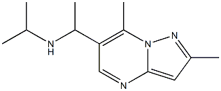 (1-{2,7-dimethylpyrazolo[1,5-a]pyrimidin-6-yl}ethyl)(propan-2-yl)amine Structure
