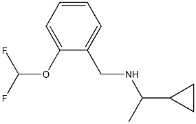 (1-cyclopropylethyl)({[2-(difluoromethoxy)phenyl]methyl})amine 구조식 이미지