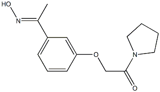 (1E)-1-[3-(2-oxo-2-pyrrolidin-1-ylethoxy)phenyl]ethanone oxime Structure