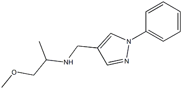 (1-methoxypropan-2-yl)[(1-phenyl-1H-pyrazol-4-yl)methyl]amine 구조식 이미지