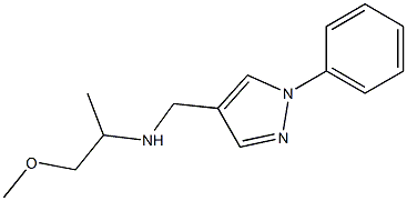 (1-methoxypropan-2-yl)[(1-phenyl-1H-pyrazol-4-yl)methyl]amine Structure