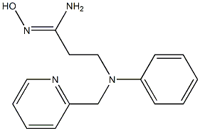 (1Z)-N'-hydroxy-3-[phenyl(pyridin-2-ylmethyl)amino]propanimidamide Structure