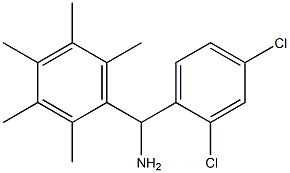 (2,4-dichlorophenyl)(2,3,4,5,6-pentamethylphenyl)methanamine 구조식 이미지