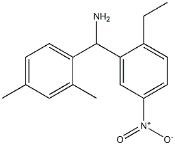 (2,4-dimethylphenyl)(2-ethyl-5-nitrophenyl)methanamine Structure