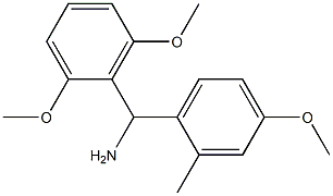 (2,6-dimethoxyphenyl)(4-methoxy-2-methylphenyl)methanamine 구조식 이미지