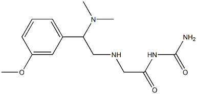 (2-{[2-(dimethylamino)-2-(3-methoxyphenyl)ethyl]amino}acetyl)urea 구조식 이미지