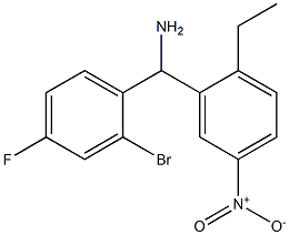 (2-bromo-4-fluorophenyl)(2-ethyl-5-nitrophenyl)methanamine 구조식 이미지