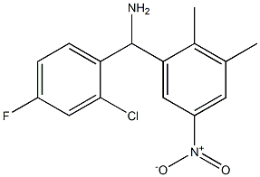 (2-chloro-4-fluorophenyl)(2,3-dimethyl-5-nitrophenyl)methanamine 구조식 이미지