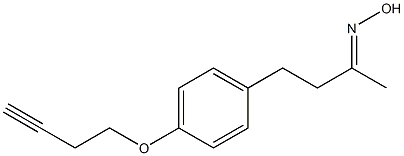 (2E)-4-[4-(but-3-ynyloxy)phenyl]butan-2-one oxime Structure