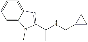 (cyclopropylmethyl)[1-(1-methyl-1H-1,3-benzodiazol-2-yl)ethyl]amine Structure