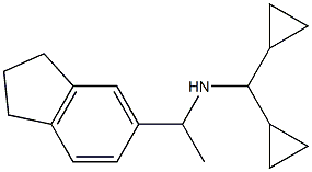 (dicyclopropylmethyl)[1-(2,3-dihydro-1H-inden-5-yl)ethyl]amine 구조식 이미지