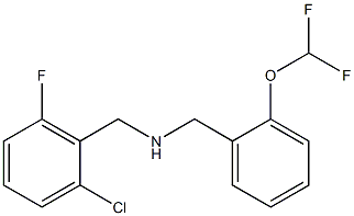 [(2-chloro-6-fluorophenyl)methyl]({[2-(difluoromethoxy)phenyl]methyl})amine Structure