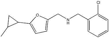 [(2-chlorophenyl)methyl]({[5-(2-methylcyclopropyl)furan-2-yl]methyl})amine Structure