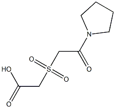 [(2-oxo-2-pyrrolidin-1-ylethyl)sulfonyl]acetic acid Structure