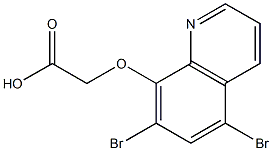 [(5,7-dibromoquinolin-8-yl)oxy]acetic acid 구조식 이미지