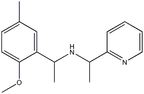 [1-(2-methoxy-5-methylphenyl)ethyl][1-(pyridin-2-yl)ethyl]amine 구조식 이미지