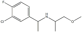 [1-(3-chloro-4-fluorophenyl)ethyl](1-methoxypropan-2-yl)amine Structure