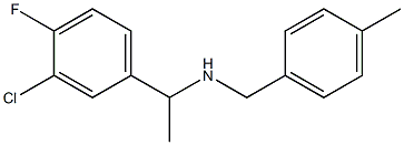 [1-(3-chloro-4-fluorophenyl)ethyl][(4-methylphenyl)methyl]amine 구조식 이미지