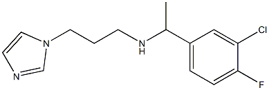 [1-(3-chloro-4-fluorophenyl)ethyl][3-(1H-imidazol-1-yl)propyl]amine 구조식 이미지