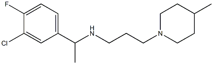 [1-(3-chloro-4-fluorophenyl)ethyl][3-(4-methylpiperidin-1-yl)propyl]amine Structure