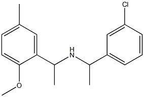 [1-(3-chlorophenyl)ethyl][1-(2-methoxy-5-methylphenyl)ethyl]amine Structure