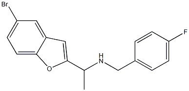 [1-(5-bromo-1-benzofuran-2-yl)ethyl][(4-fluorophenyl)methyl]amine Structure