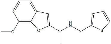 [1-(7-methoxy-1-benzofuran-2-yl)ethyl](thiophen-2-ylmethyl)amine Structure