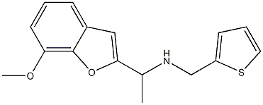 [1-(7-methoxy-1-benzofuran-2-yl)ethyl](thiophen-2-ylmethyl)amine 구조식 이미지