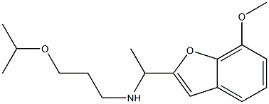 [1-(7-methoxy-1-benzofuran-2-yl)ethyl][3-(propan-2-yloxy)propyl]amine 구조식 이미지
