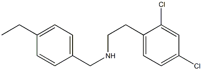 [2-(2,4-dichlorophenyl)ethyl][(4-ethylphenyl)methyl]amine Structure