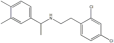 [2-(2,4-dichlorophenyl)ethyl][1-(3,4-dimethylphenyl)ethyl]amine Structure